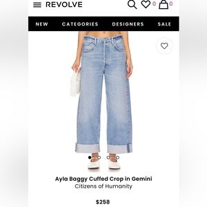 CoH Ayla Baggy Jeans: Gemini wash, Sz 28